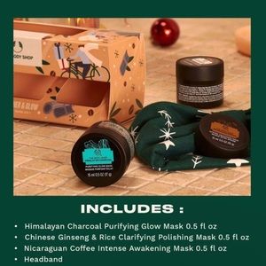 The Body Shop Slather & Glow Face Mask and a Headband Trio Gift Set